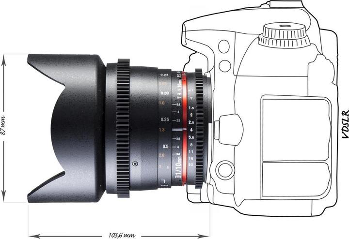 Produktbild Walimex 10/3,1 Video APS-C Nikon F (Nikon F, APS-C / DX, Micro Four Thirds)