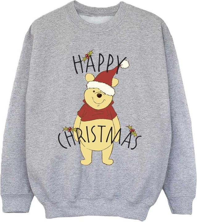 Disney Winnie The Pooh Happy Christmas Holly Sweatshirt Mädchen