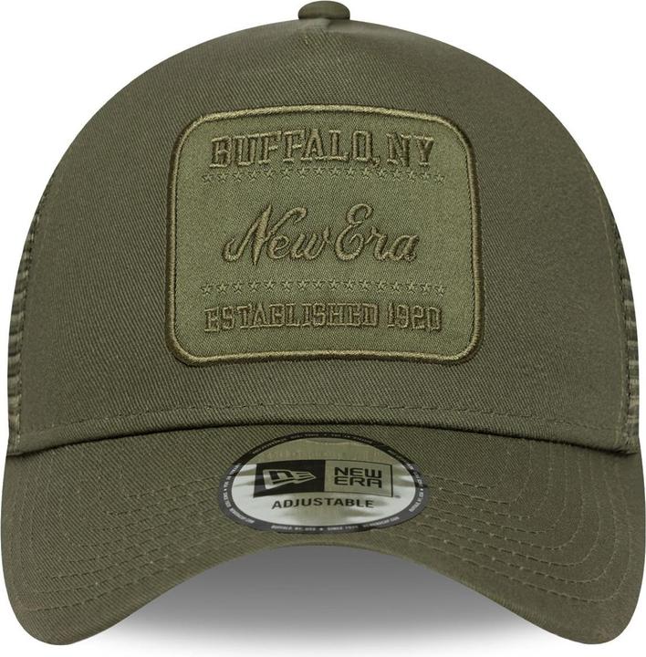 Actual product image New Era A-Frame Trucker Cap - Brand Patch Oliv (One size)