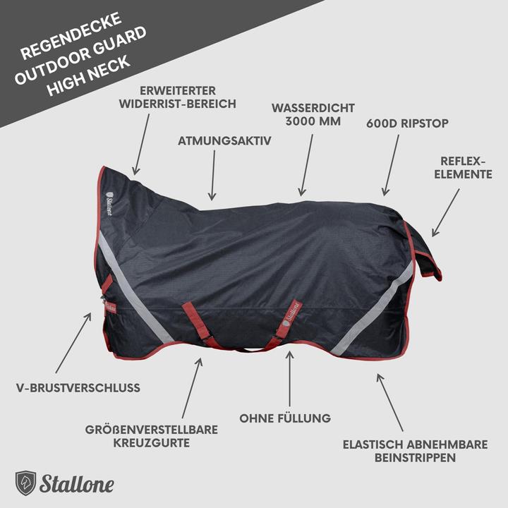 Produktbild Stallone Regendecke Outdoor Guard High Neck (145 cm)
