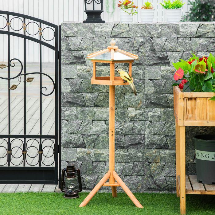 Actual product image Swisshandel24 Bird house Bird villa Bird feeder Bird house with stand and zinc roof 113x40x40 cm