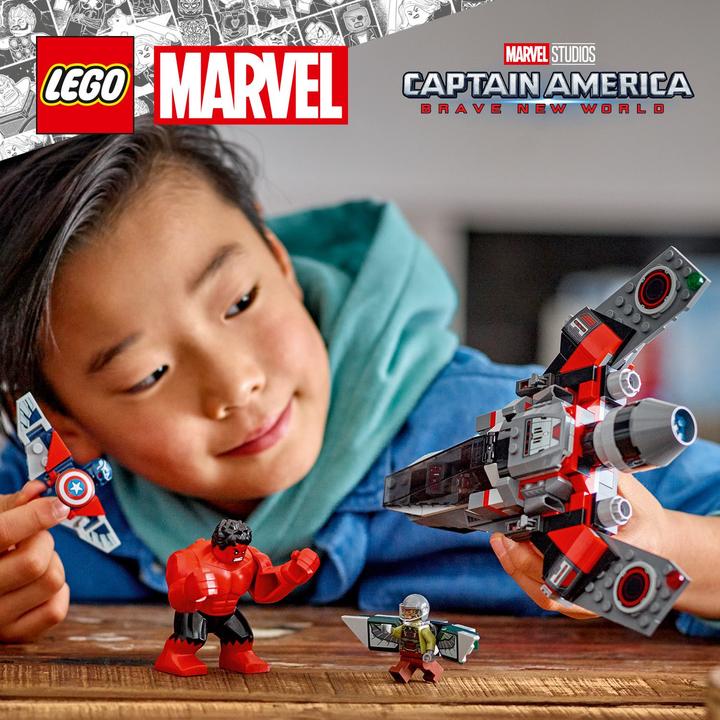Actual product image LEGO Showdown zwischen Captain America und Red Hulk (76292, LEGO Marvel)