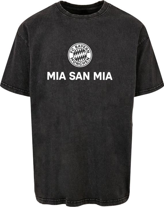 FC Bayern München Mia San Mia Logo Acid Washed Heavy Oversize Tee - 116665