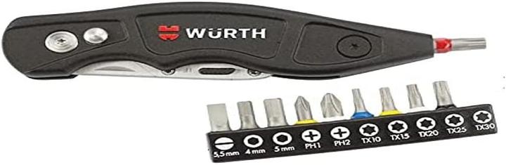 Würth Trapezklingen-Messer-Set mit Bits & Gürteltasche (Taglierini)