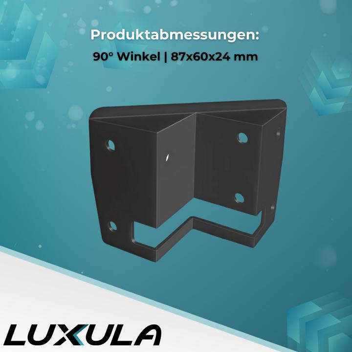 Produktbild Luxula Eckwandhalterung für Fluter LX400190, 191, 192, 193, schwarz