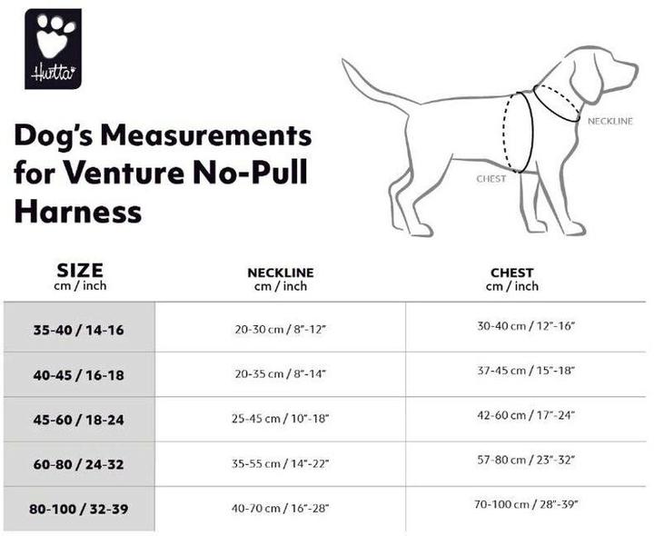 Produktbild Hurtta Geschirr Venture No-Pull, 45-60, Blau (45, 46, 47, 48, 49, 50, 52, 54, 56, 58, 60, Hund, Allgemein)