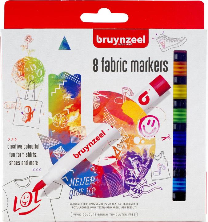 Image du produit Bruynzeel Marqueur textile 8 pièces (Multicolore, 8 x)