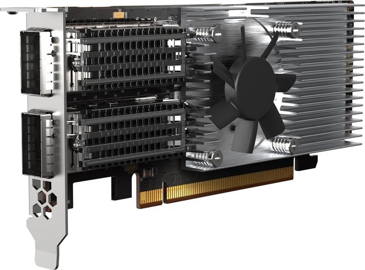 Image du produit QNAP Carte d'extension de réseau QSFP28 à double port, 100GbE, faible encombrement, PCIe Gen4 x16