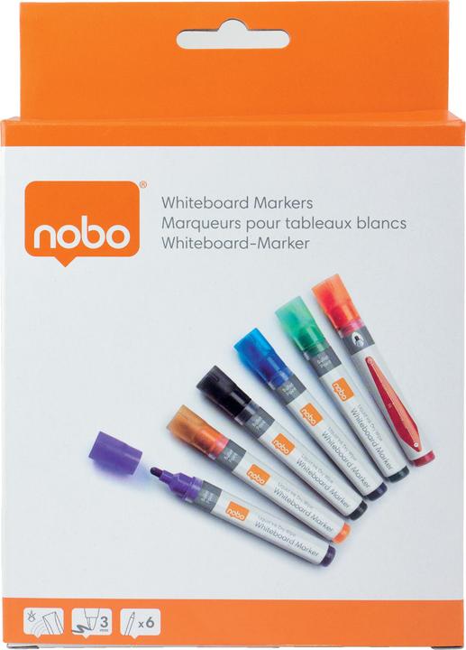 Actual product image Nobo Liquid InkMarker 3 in 1 (Multicoloured, 3 mm, 6 x)