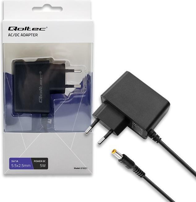 Actual product image Qoltec 51021 Plugin power supply 5W 5V (5 W)