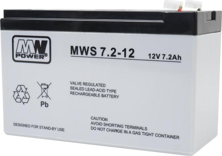 Actual product image Mw Power MWS 7.2-12 UPS battery Sealed lead acid (VRLA) 7.2 Ah