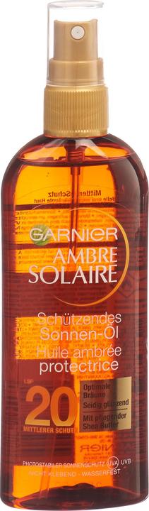 Actual product image Garnier Ambre Solaire (Suntan oil, SPF 20, 150 ml, 161 g)