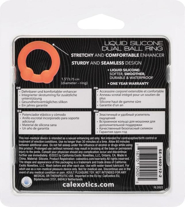 Produktbild CalExotics Alpha™ Liquid Silicone Dual Ball Ring (3.75 cm)