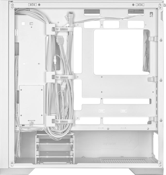Actual product image ASUS TUF Gaming GT302 TG ARGB White (mATX, Mini-ITX, ATX)