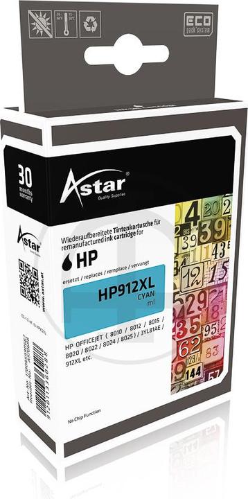 Produktbild Astar AS700688 HP OJ 8010 TINTE CY HC 3YL81AE / HP912XL 825S. ohne Fuellstand.