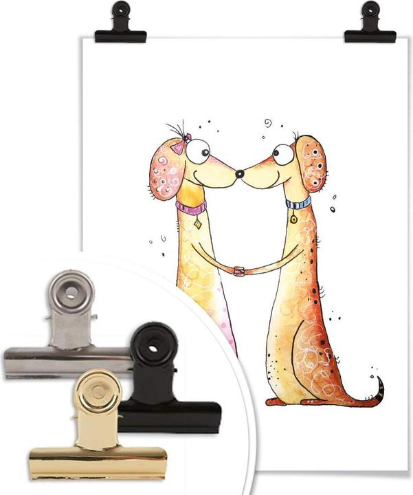 Actual product image Trenddeko Dachshunds in love (30 x 40 cm)