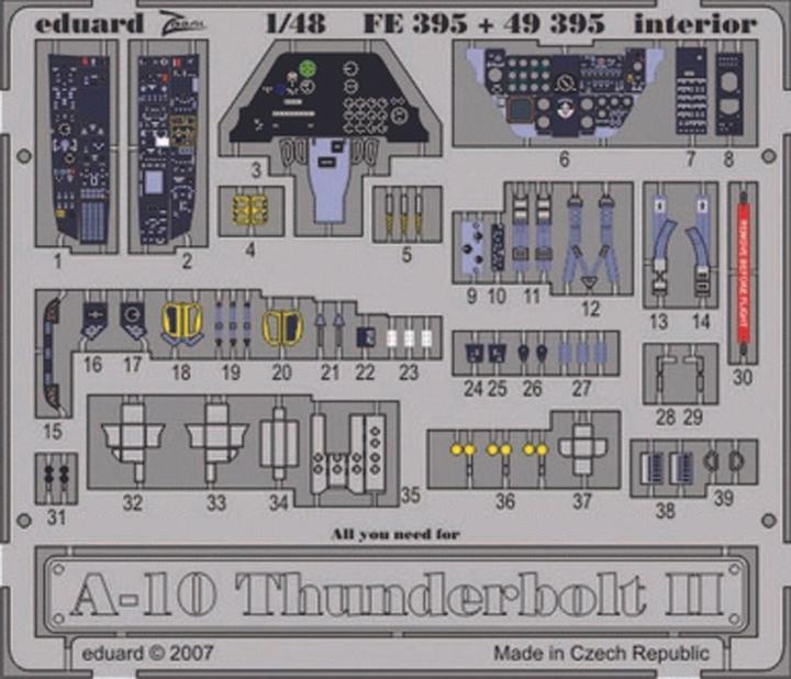 Produktbild Eduard A-10 Thunderbolt II interior für Hobby Boss Bausatz
