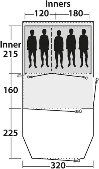 Produktbild Outwell Collingwood 5 Tent (Tunnelzelt, 20.80 kg, 5 Personen)