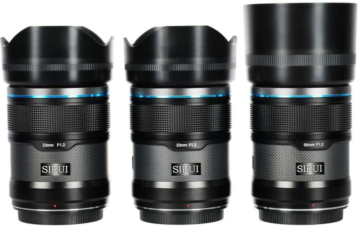 Sirui Sniper Set AS-3S-ZB 23mm, 33mm & 56mm F1.2 APSC Auto-Focus Lens Kit (Nikon Z-Mount, Black, Carbon Fi (Nikon Z, APS-C / DX)