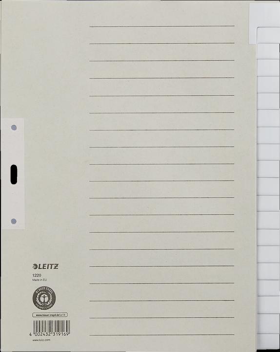 Leitz Papierregister Blanko