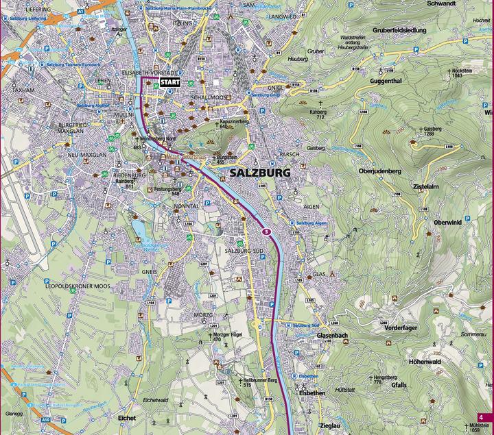 Produktbild Fahrrad-Tourenkarte Alpe Adria Radweg 1:50.000