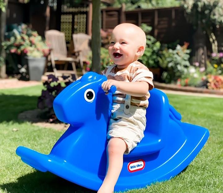 Immagine prodotto Little Tikes Cavallo a dondolo in cartone blu 173950
