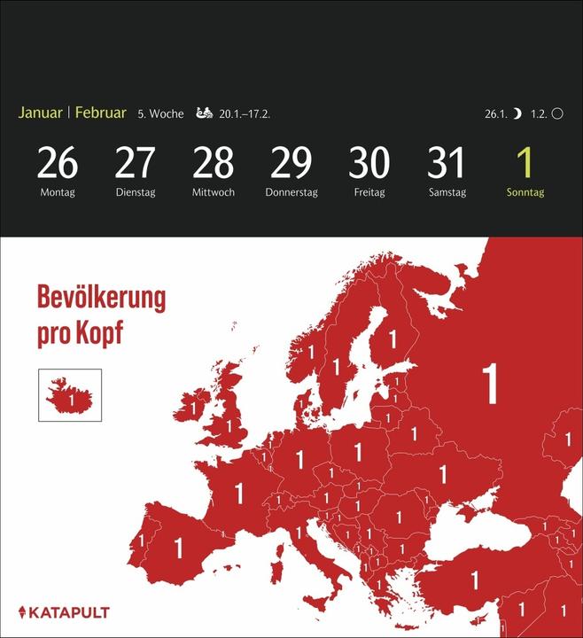 Actual product image Harenberg Katapult Postkartenkalender 2026 - 53 Infografiken, die deine Sicht auf die Welt verändern (German)