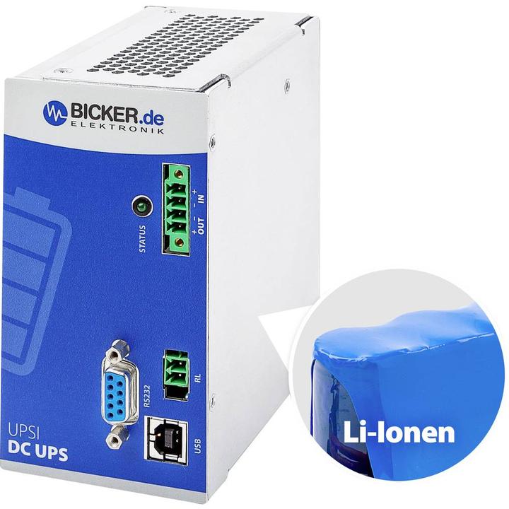 Produktbild Bicker Elektronik Industrielle USV Anlage (DIN Rail) (96 VA, 96 W, Online-Doppelwandler USV)