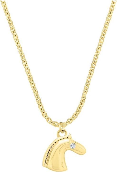 Immagine prodotto Candy Collana cavallo, argento 925, placcato oro (Argento 925, Placcato oro 18k, 38 - 41 cm)