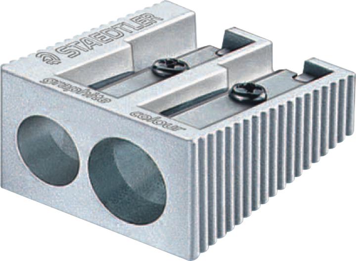 Actual product image Staedtler 510 20 Metal double sharpener, 8.2 mm Ø (thin), 10.2 mm Ø (thick), single product