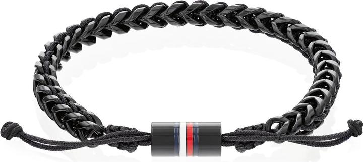 Immagine prodotto Tommy Hilfiger Bracciale in metallo intrecciato (19 cm, Acciaio inossidabile, Nylon)