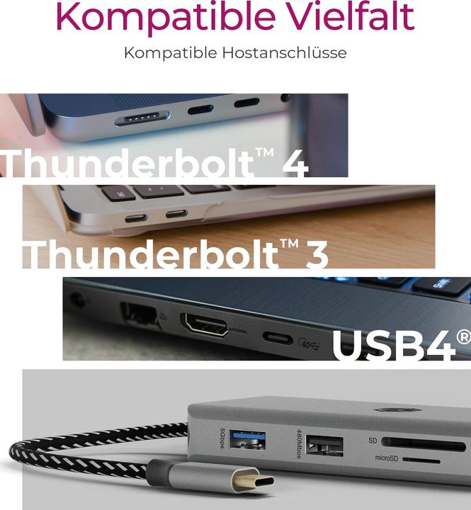 Produktbild Icy Box IB-DK4012-CPD (USB-C, 3 Ports)