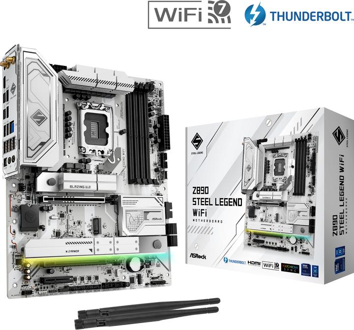 Actual product image AsRock Płyta główna Z890 Steel Legend WiFi (Socket S1, Intel Z890, ATX)
