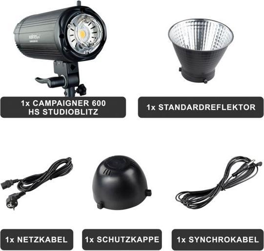 Produktbild Walimex pro Campaigner 600 HS Studioblitz (600 W, Blitzkopf)