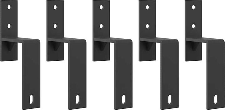 Produktbild VidaXL Schiebetürbeschlag-Set 200 cm Stahl Schwarz Schiebetürbeschlag Satz