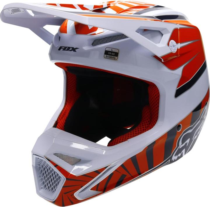 Produktbild Fox V1 GOAT MX-Helm weiss-orange XXL (65 - 66 cm, XXL)