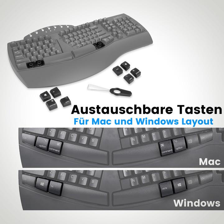 Produktbild Perixx Tastatur PERIBOARD 612BDE Bluetooth® (DE, Kabellos)