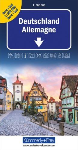 Produktbild Deutschland Nord + Süd Strassenkarte 500000