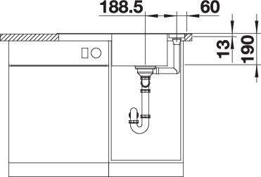 Produktbild Blanco Axia III 45 S (Einbauspüle, 78 cm, 51 cm)
