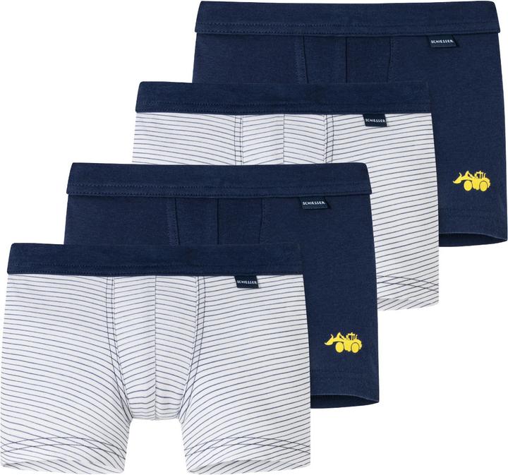 Schiesser 4er Pack Kids Boys Feinripp Organic Cotton Pants