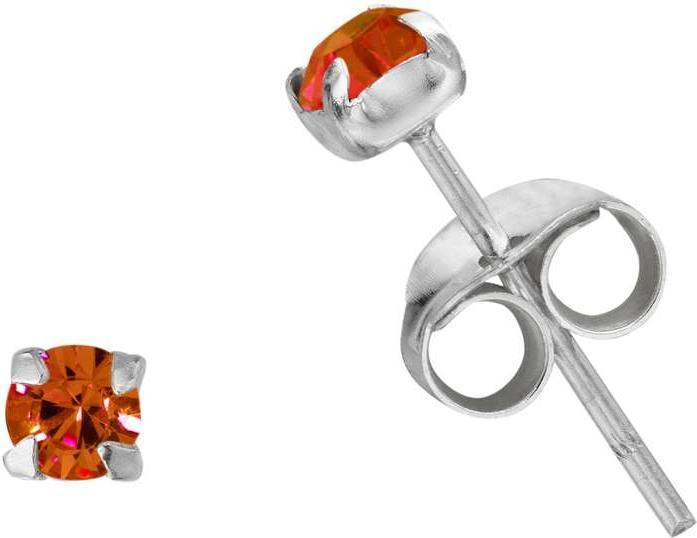 Actual product image Bijouteria Ear studs (Silver 925, Crystal)