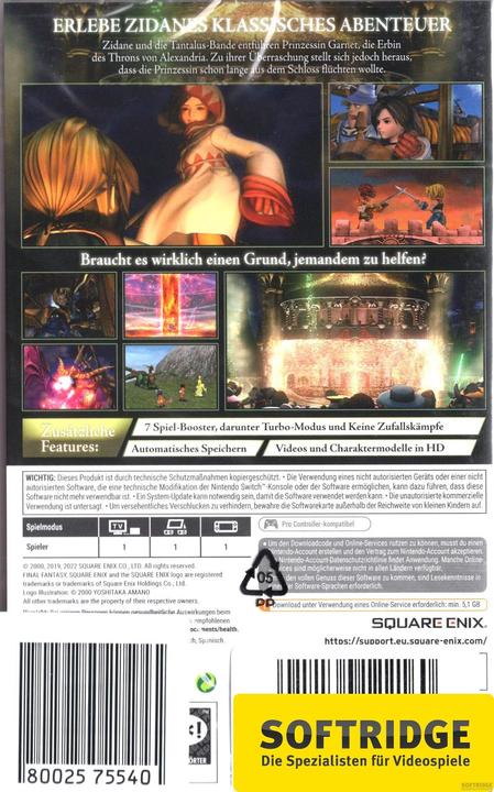 Produktbild Square Enix Final Fantasy IX (Switch, DE)