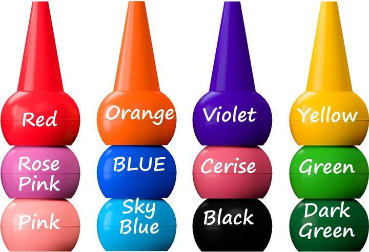 Produktbild Activity Board Wachsmalstifte für Kleinkinder, 12 Farben Stapelbare Wachsmalstifte mit Handgriff, Wachsmalstifte (Mehrfarbig, 12 x)