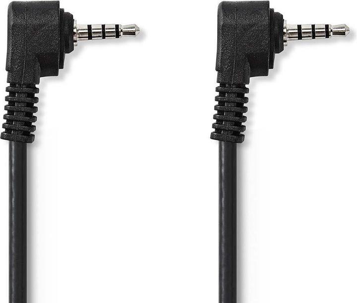 Produktbild Nedis Klinkenstecker 3.5mm 4-polig beidseitig, schwarz, 1.0m (1 m, 3.5mm Klinke (AUX))