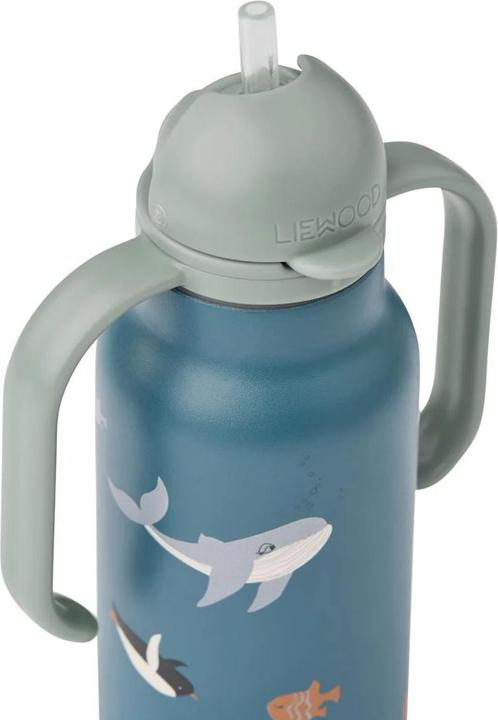 Actual product image Liewood Trinkflasche Kimmie aus Stahl Arctic Sea Ocean View (0.25 l)
