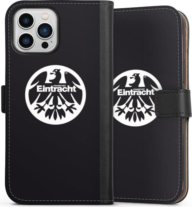 Produktbild DeinDesign Tasche für Apple iPhone 13 Pro Max Handy Flip Case Wallet Cover Handytasche Leder Adler Eintracht (Apple iPhone 13 Pro Max)