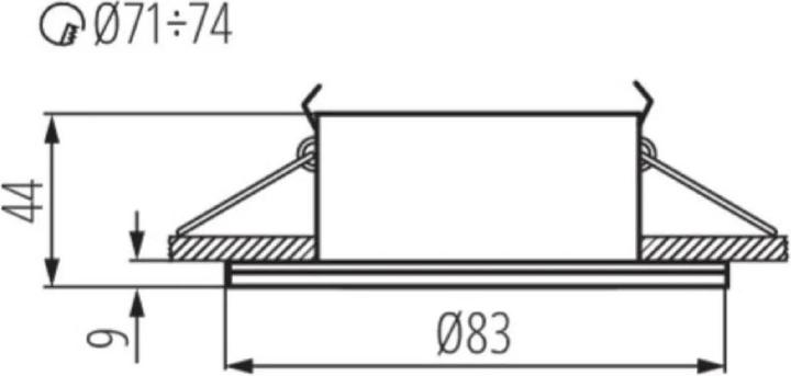 Actual product image Kanlux 26304 QULES AC O-C/M Recessed light fitting (GU10)