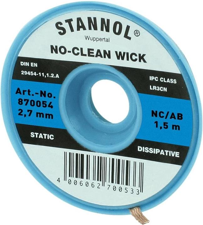 Stannol Entlötlitze NC-BB Entlötlitze 2.7 mm x 1.5m halogenfrei (Entlötlitze)