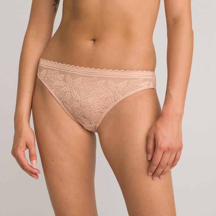 Produktbild La Redoute Collections Slip JEANNE aus recycelter Spitze und Mikrofaser (40, Einzelpack)