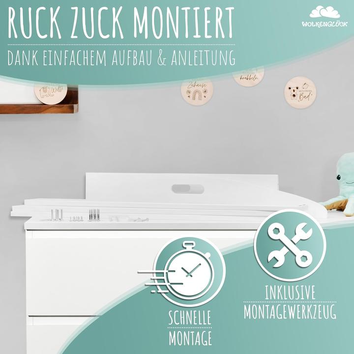 Produktbild Wolkenglück Wickelaufsatz für IKEA Malm Kommode (73x70x13cm)